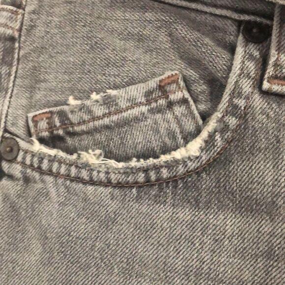 Jean Atelier women’s Size 24 High Rise Flip Waist Lightly Distressed Denim Jeans - Picture 6 of 11